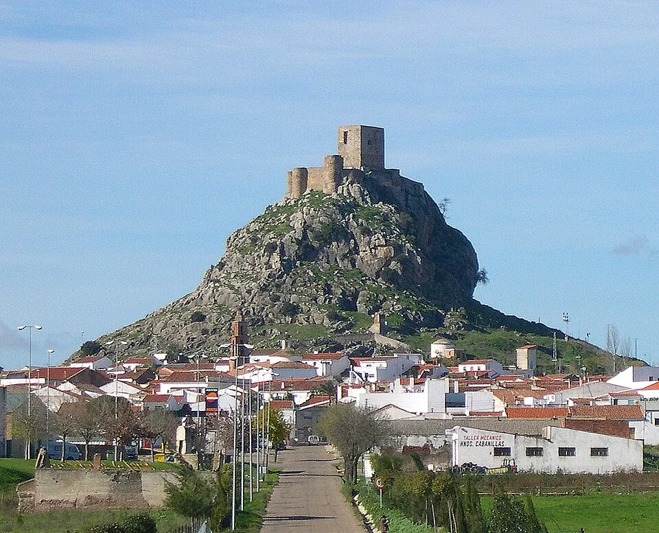 Belmez castle on its rock.