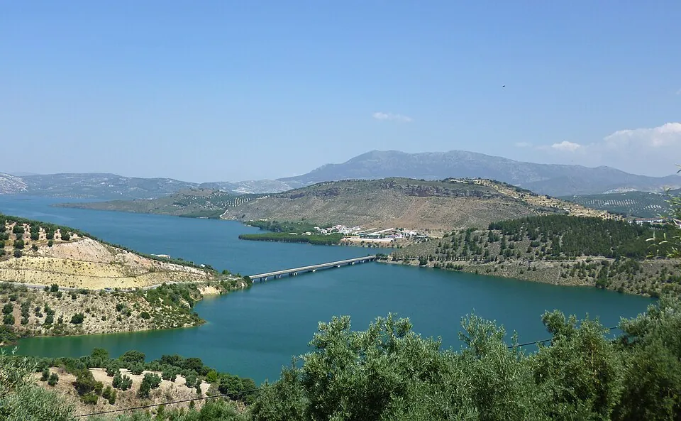 The Iznájar reservoir.